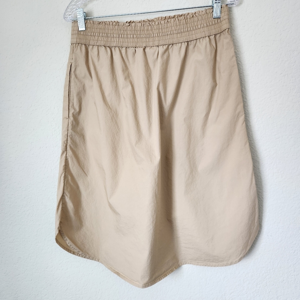 Gap Tan Cotton Skirt w/Pockets Elasticized Waist , Size M - Picture 2 of 7